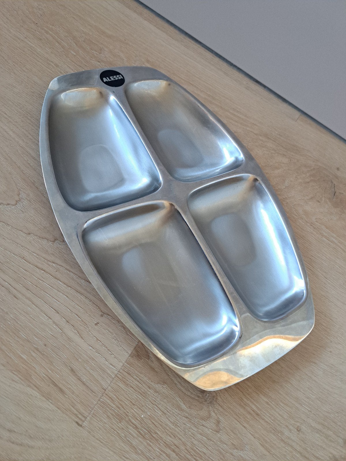 Alessi snack en aperitief schaal met 4 vakken - RVS, Ophalen of Verzenden