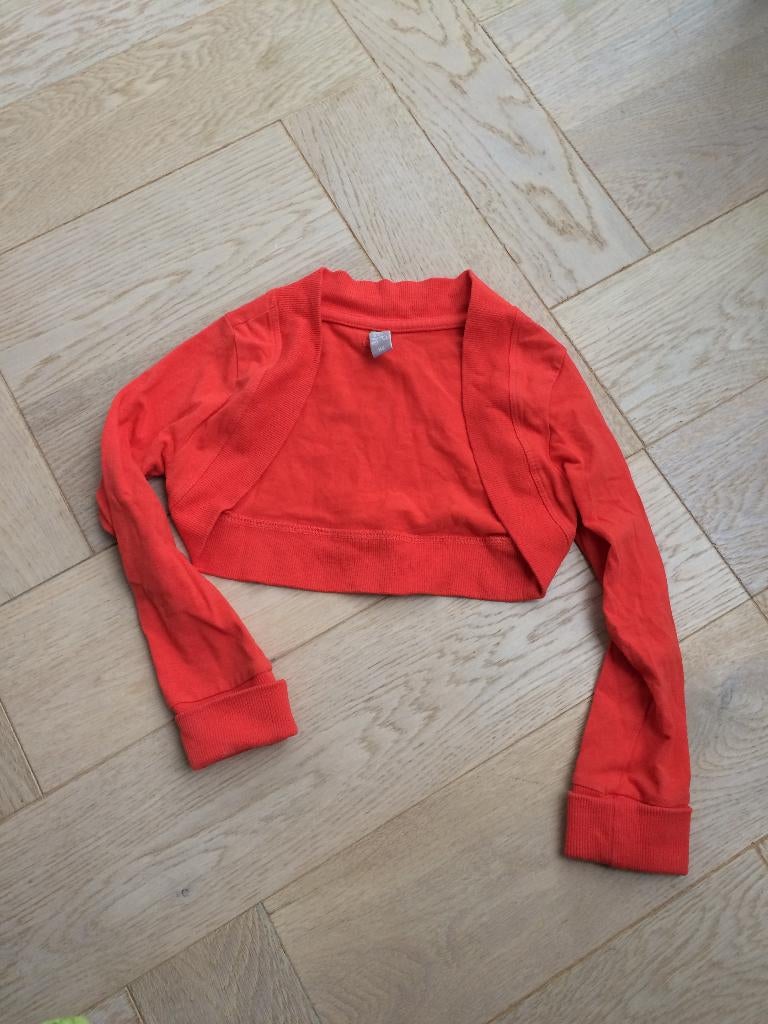zgan rode bolero maat 110 van Jilly, Meisje, Trui of Vest, Ophalen of Verzenden, Zo goed als nieuw