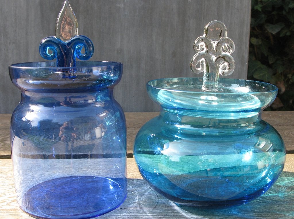 SALVIATI MURANO VOORRAADPOT MET SIERDEKSEL, Antiek en Kunst, Kunst | Designobjecten, Glas, Object, Ophalen of Verzenden, 19 cm