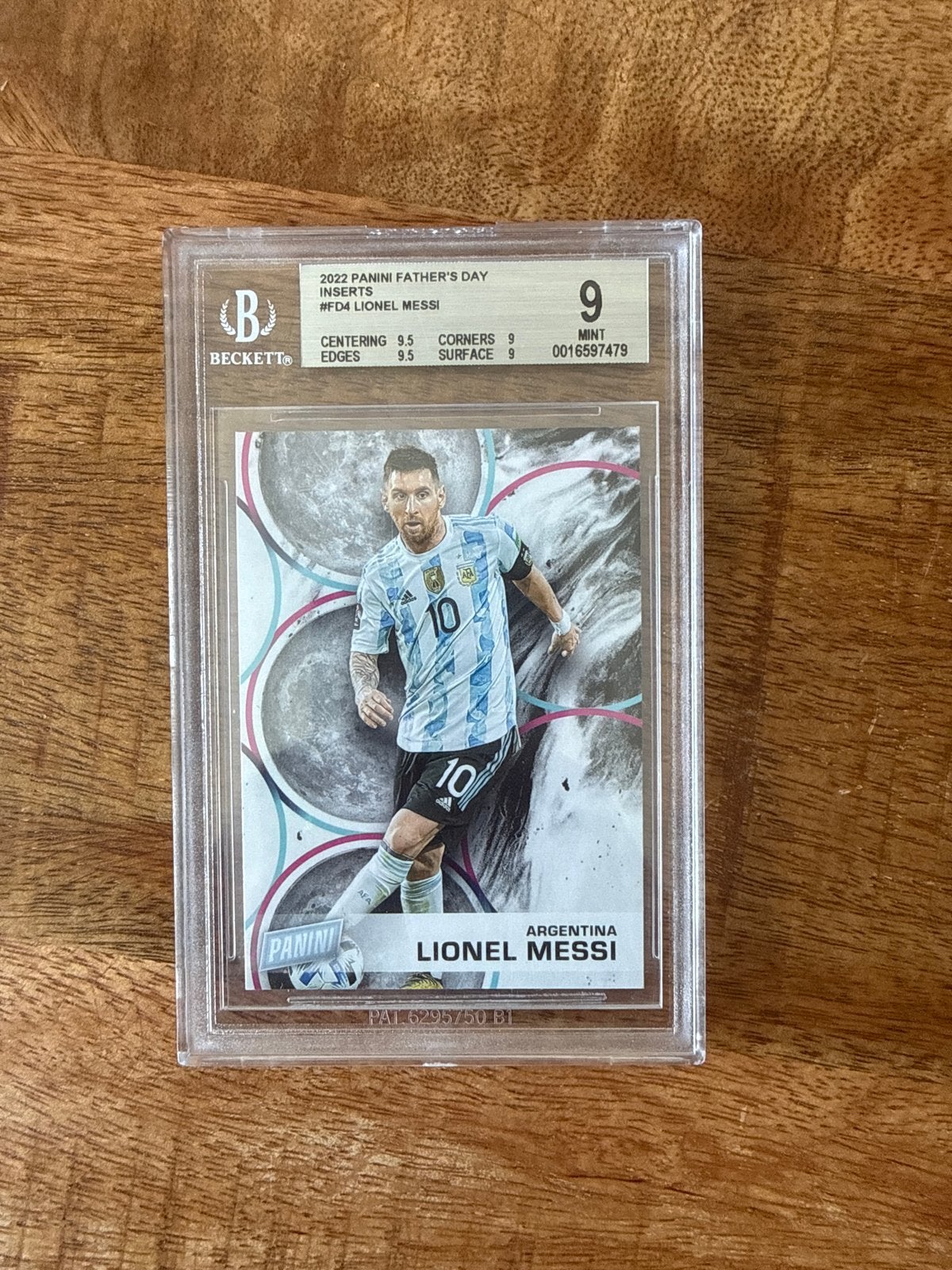 Lionel Messi Panini Father's Day 2022 BGS 9 Mint kaart, Ophalen of Verzenden, Zo goed als nieuw, Buitenlandse clubs, Spelerskaart