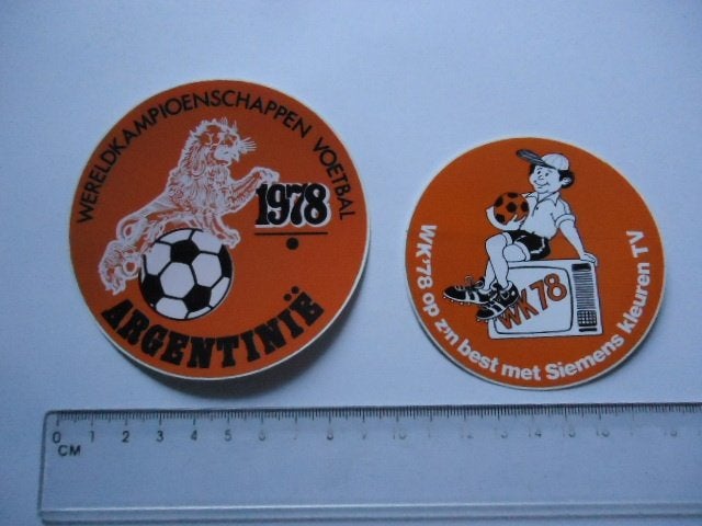 sticker 1978 WK Argentinie Worldcup voetbal Siemens tv leeuw, Verzamelen, Verzenden, Zo goed als nieuw, Sport