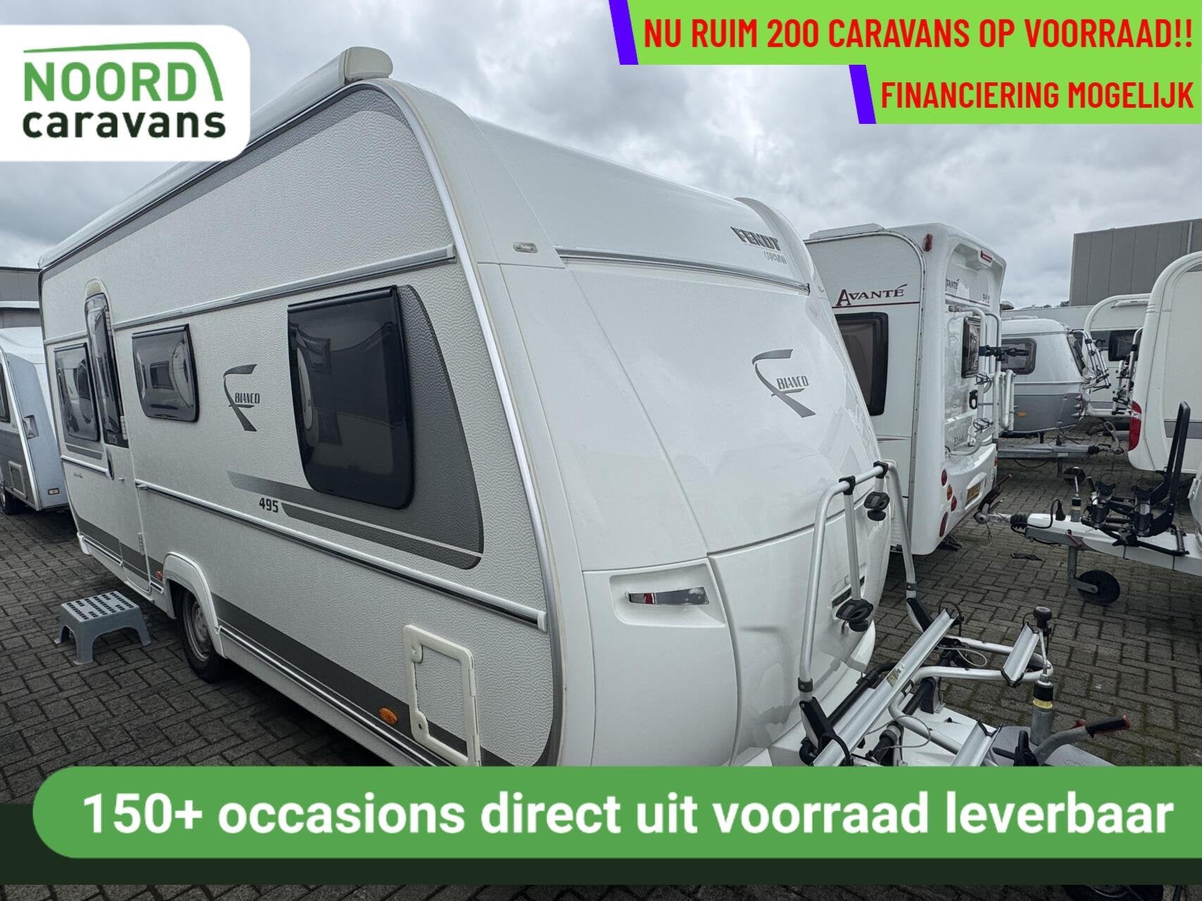 Fendt 495 SFB BIANCO SELECTION, FRANSBED, RONDZIT, MOVER,, Caravans en Kamperen, Caravans, Mover, Rondzit, 7 tot 8 meter, Bedrijf
