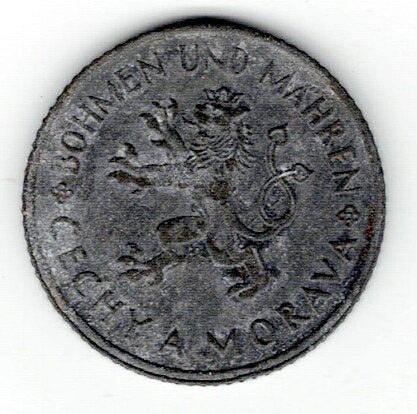 26-1826 Bohemen&Moravie 1 krone 1941, Ophalen of Verzenden, Overige landen, Losse munt