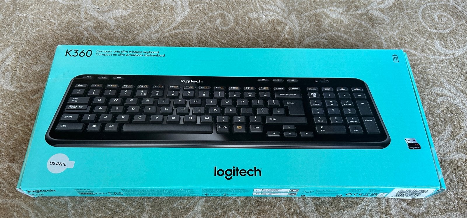 Logitech Wireless Keyboard K360, Computers en Software, Toetsenborden, Ophalen of Verzenden, Qwerty, Logitech