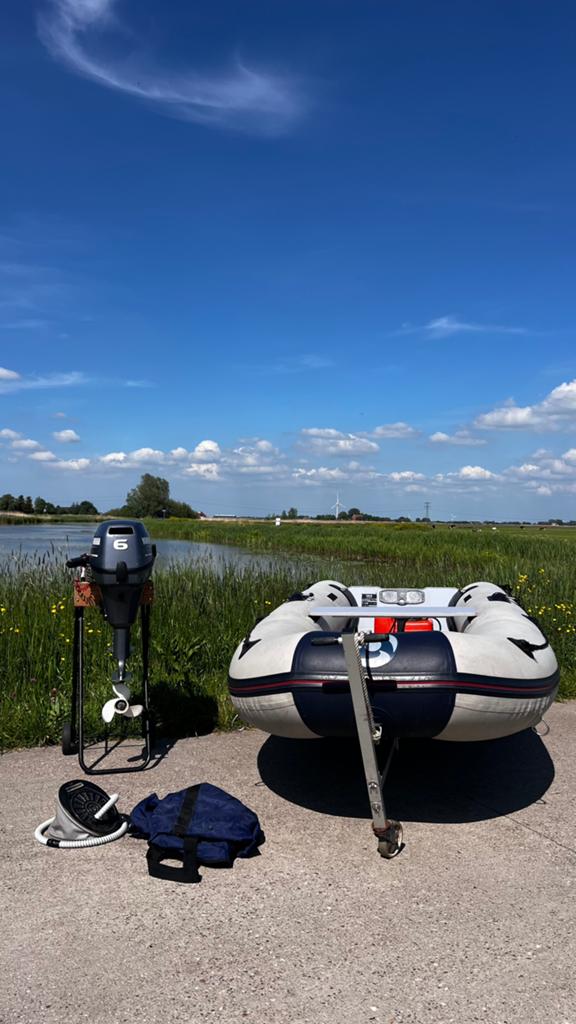 Vaarklaar! Yamaha 8PK 4takt + Yam 330 boot + strandtrailer, Watersport en Boten, Ophalen, Gebruikt, Motorboot, Yamaha