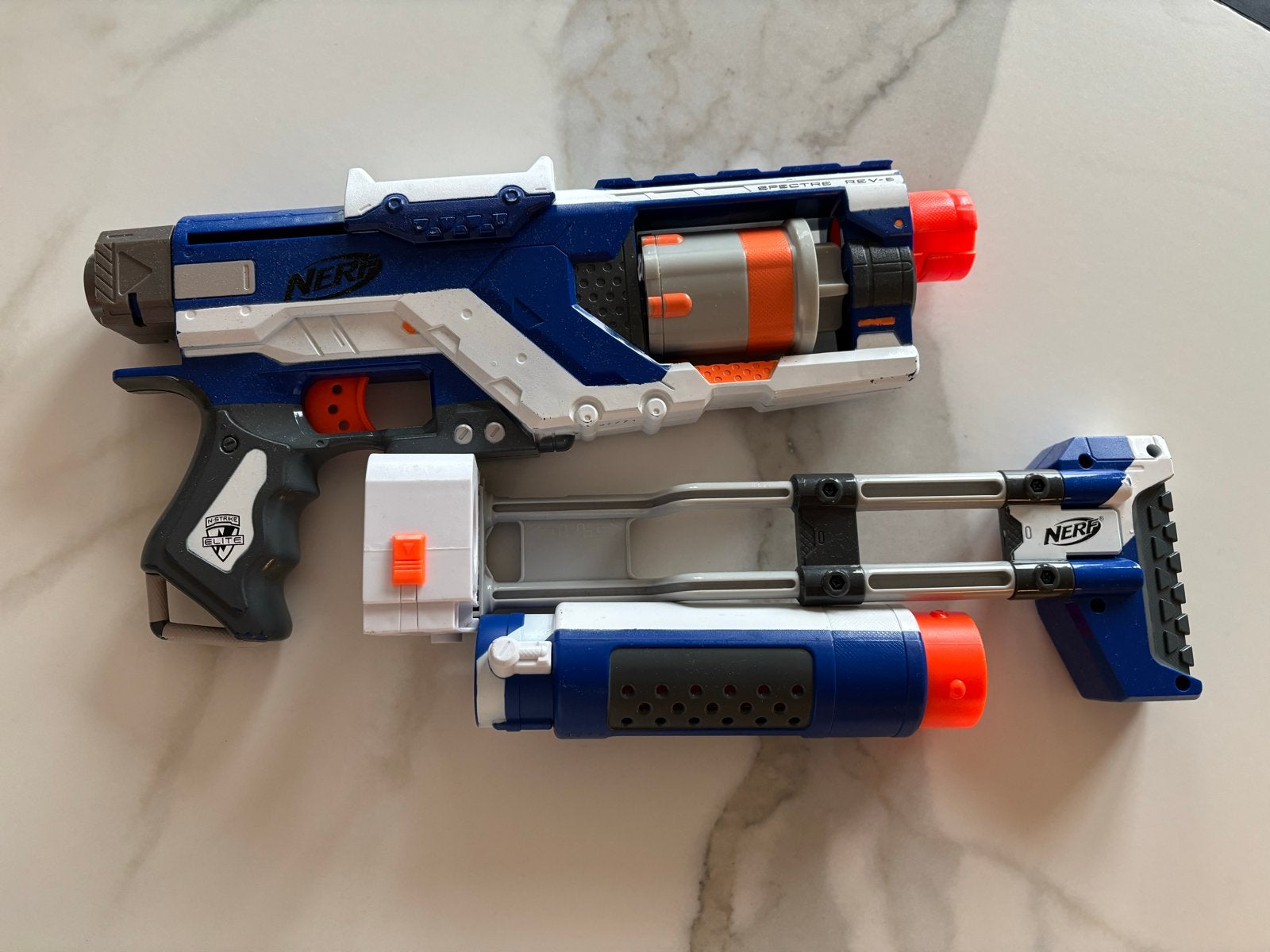 Nerf Spectre Rev-5 Blaster met veel pijltjes, Ophalen of Verzenden, Gebruikt
