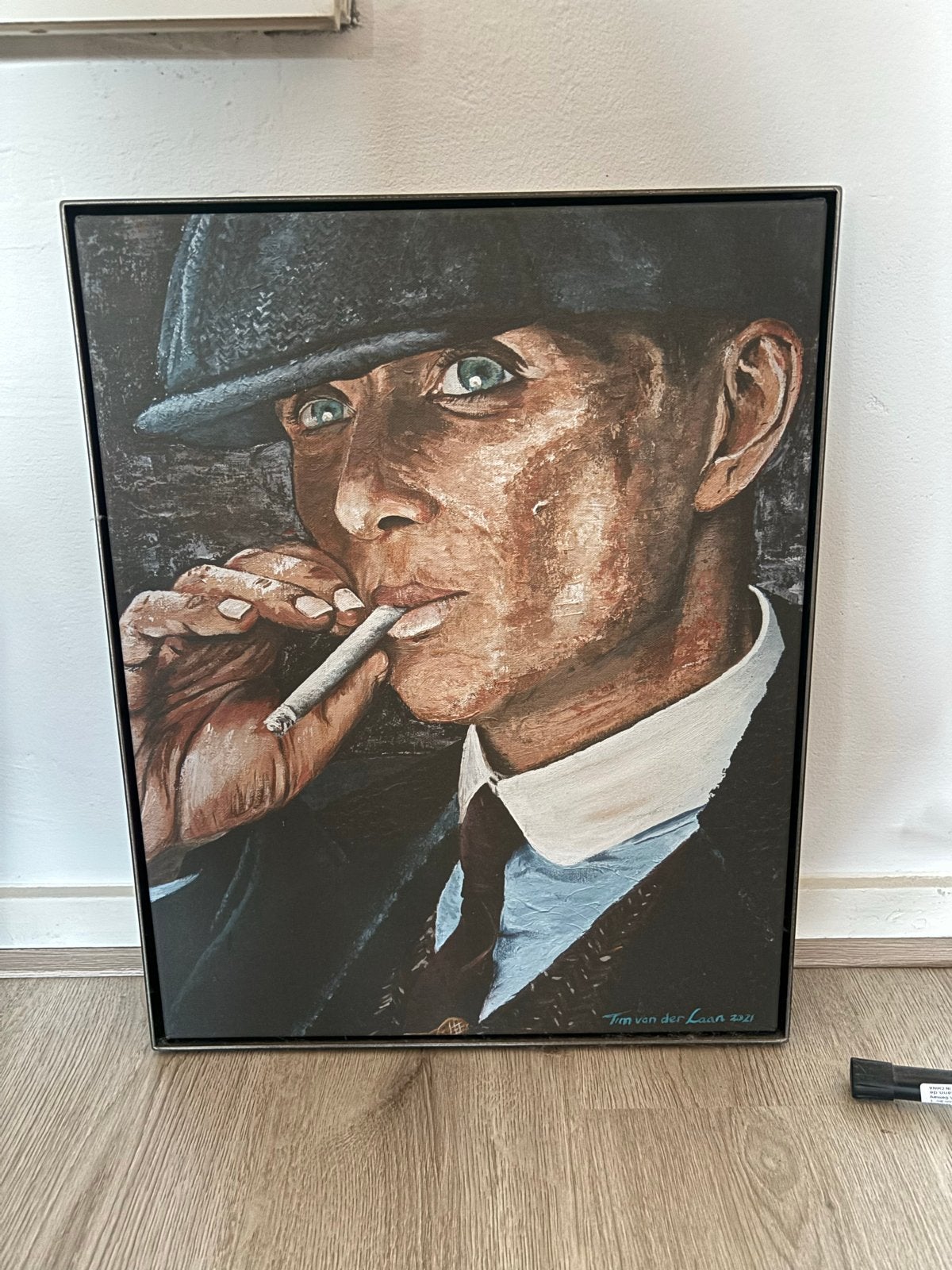 Canvas schilderij met stalen frame - Tommy #3, Ophalen of Verzenden, Textiel, Gesigneerd, Figuren