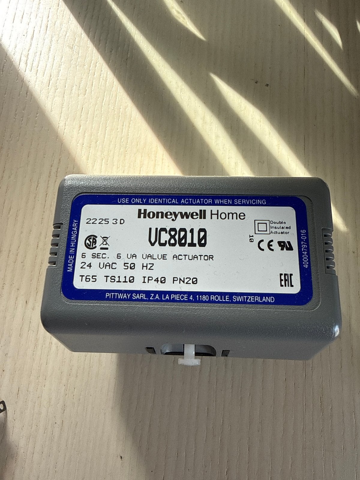 Honeywell Home VC8010 Klepactuator - Jaartje gebruikt, werke, Ophalen of Verzenden, Gebruikt