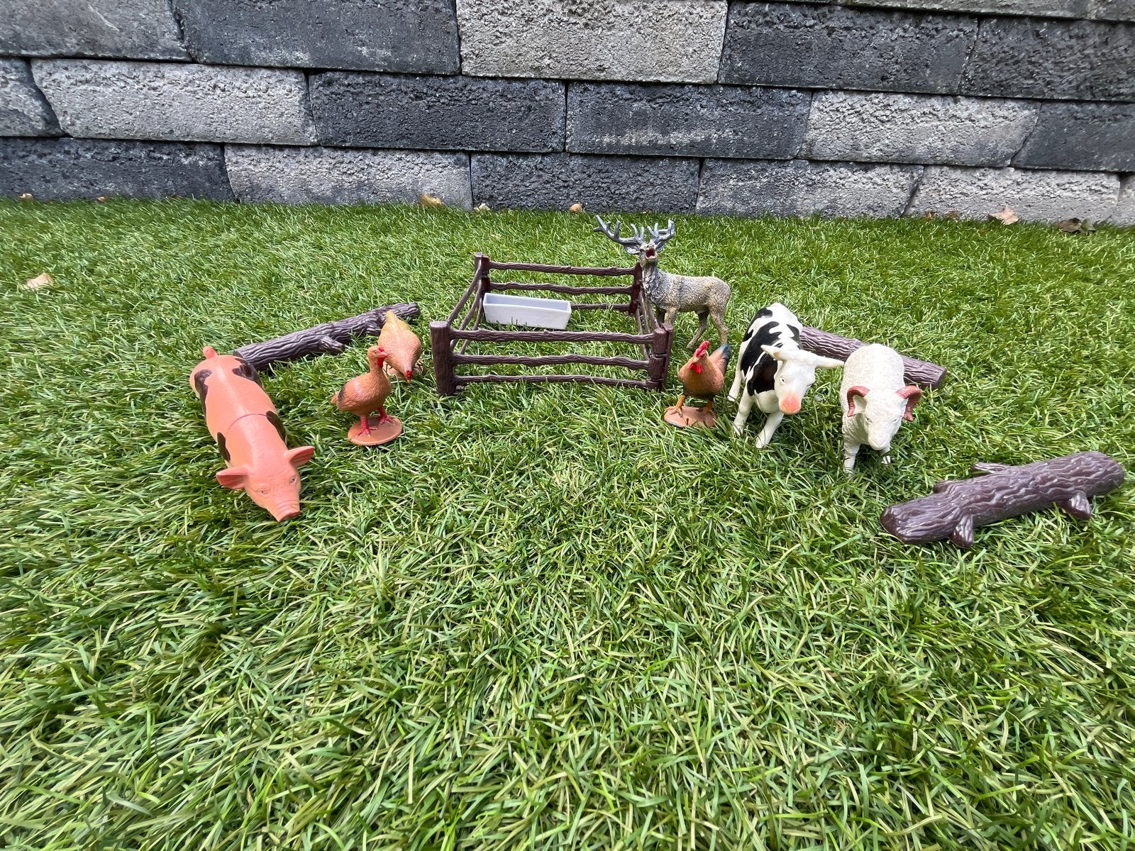 Boerderijdieren speelset met hek en accessoires, Verzenden, Zo goed als nieuw, Jongen of Meisje