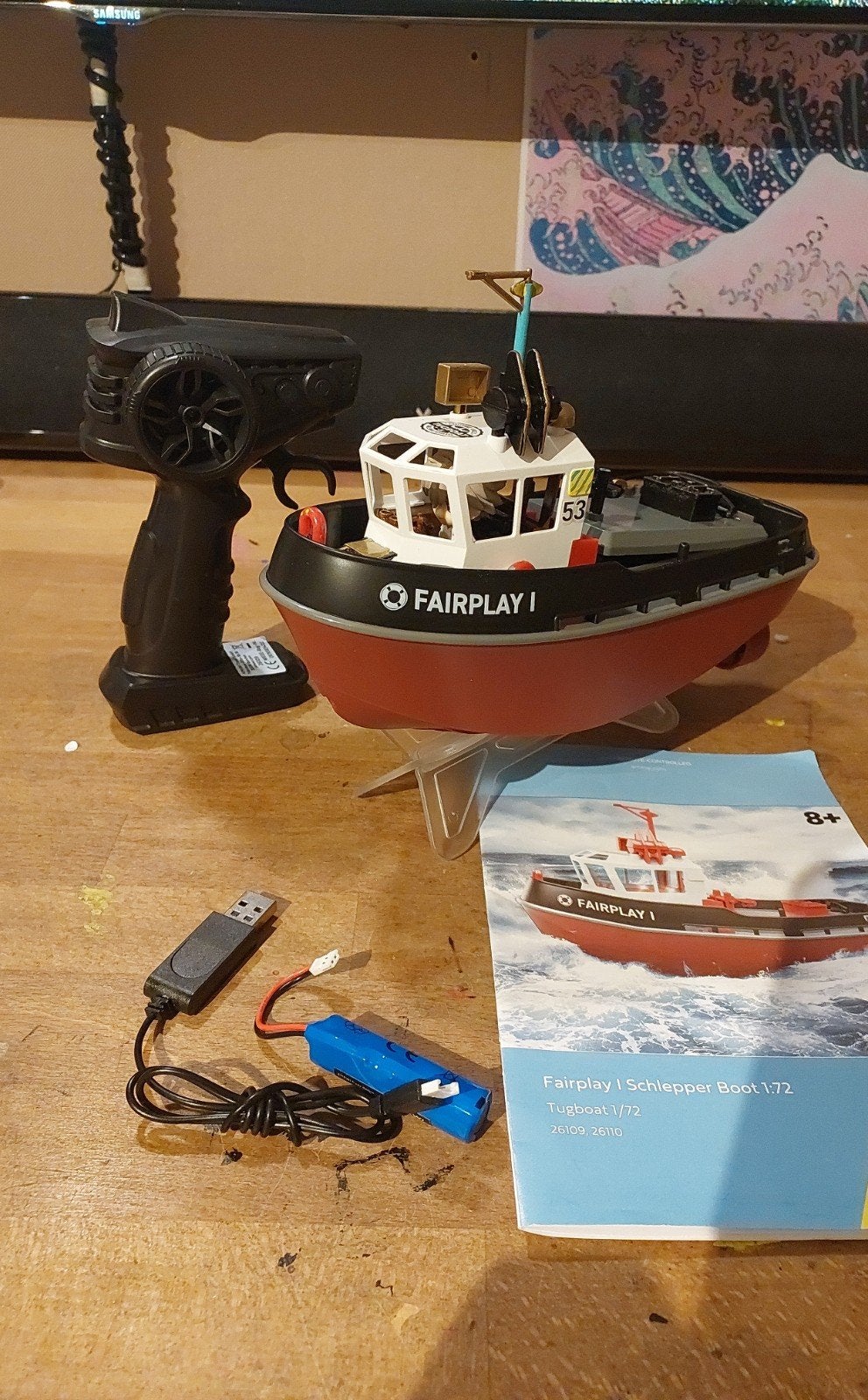 Amewi fairplay tugboat rtr, Hobby en Vrije tijd, Modelbouw | Boten en Schepen, Ophalen, Zo goed als nieuw