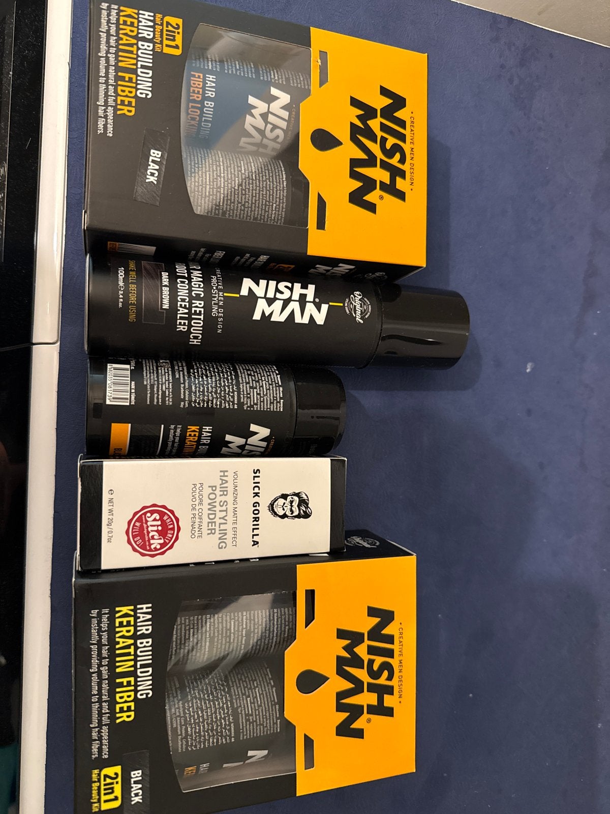 Haarpoeder producten Nish Man & Slick Gorilla, Ophalen of Verzenden, Nieuw, Gel, Wax, Haarlak of Mousse