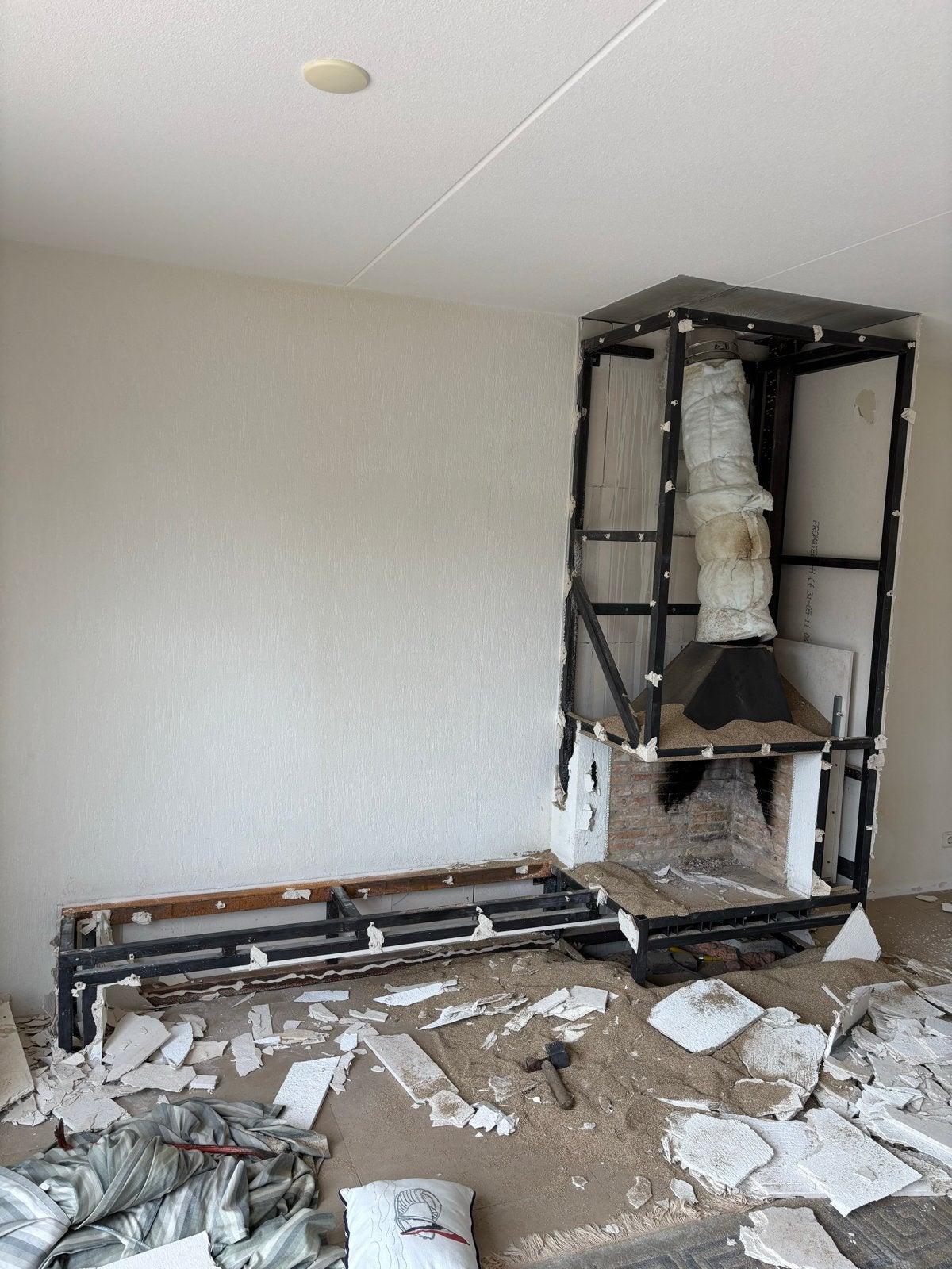 Open haard met klep - Inbouw houthaard, Huis en Inrichting, Haarden, Ophalen, Gebruikt, Inbouwhaard, Houthaard