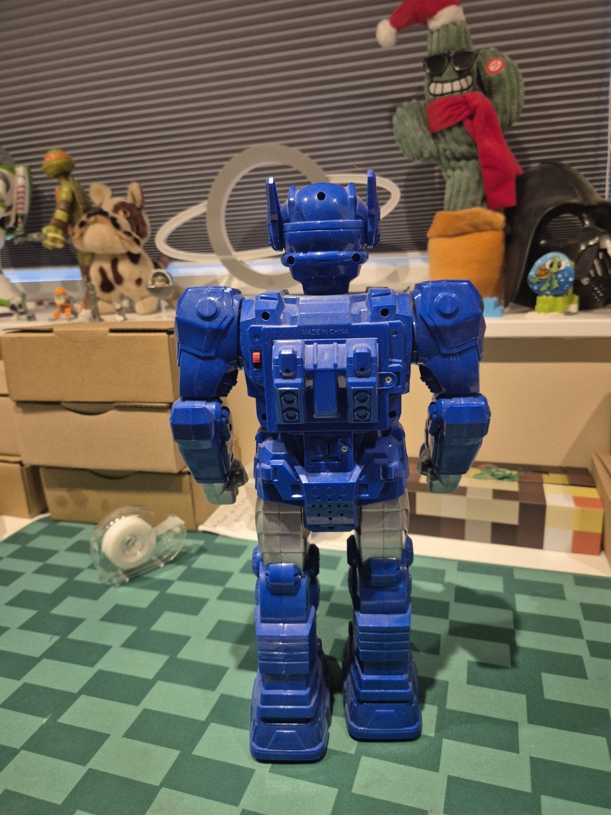Blauwe robot speelgoed met licht en geluid, Ophalen of Verzenden, Gebruikt