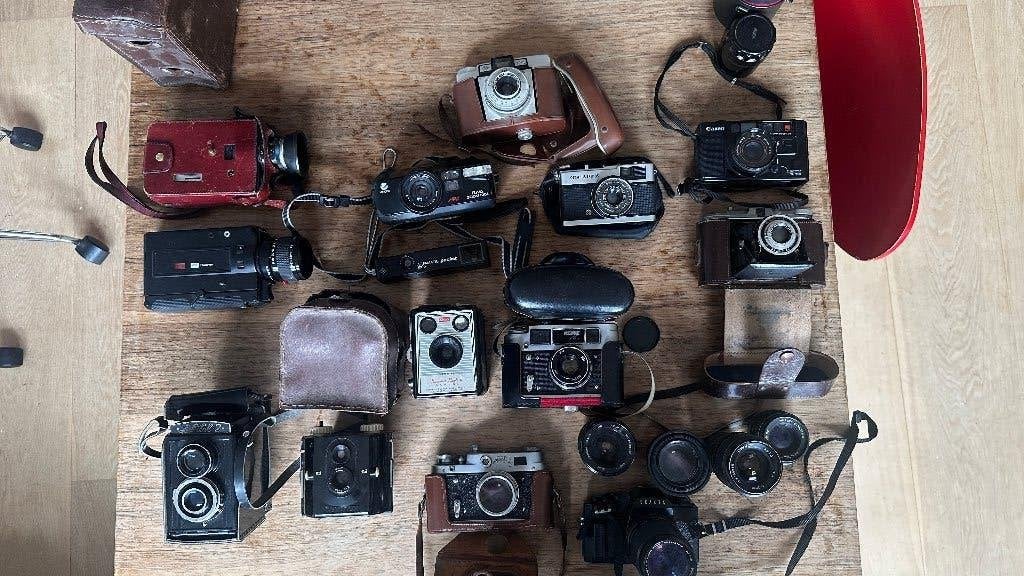 Vintage camera's - FED 3, Revue, Canon AF35M, Agfa en meer, Audio, Tv en Foto, Ophalen of Verzenden, Gebruikt, Compact, Overige Merken