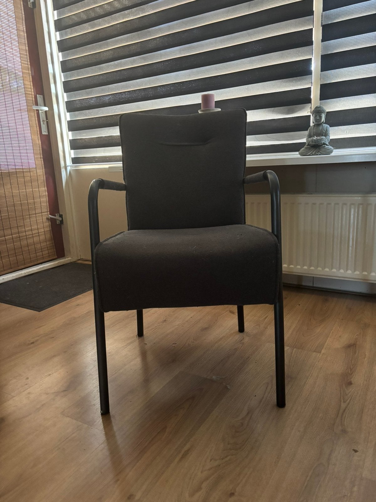 Antraciet kleurige stoel, Ophalen, Gebruikt, Eén, Stof