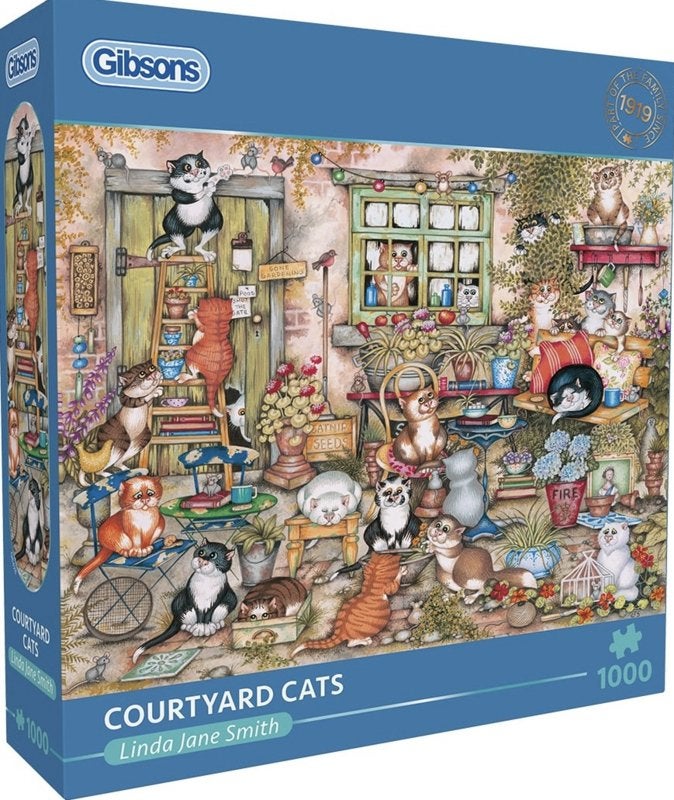 Gibsons - Courtyard Cats - 1000 stukjes, Ophalen of Verzenden, 500 t/m 1500 stukjes, Nieuw, Legpuzzel