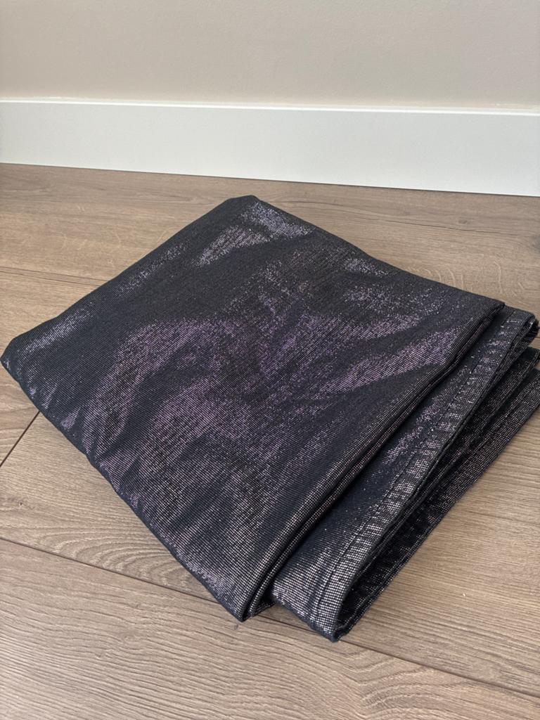 Zwart met zilver tafelkleed 240 x 130 cm, Ophalen of Verzenden, Zo goed als nieuw, Rechthoek, Binnen