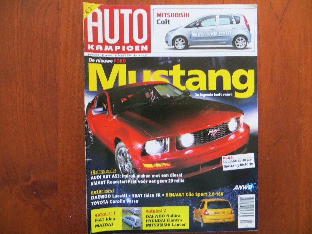 Autokampioen 3 2004 Colt, 40 jr Mustang, Abt AS3, Clio Sport, Ophalen of Verzenden, Nieuw, Ford