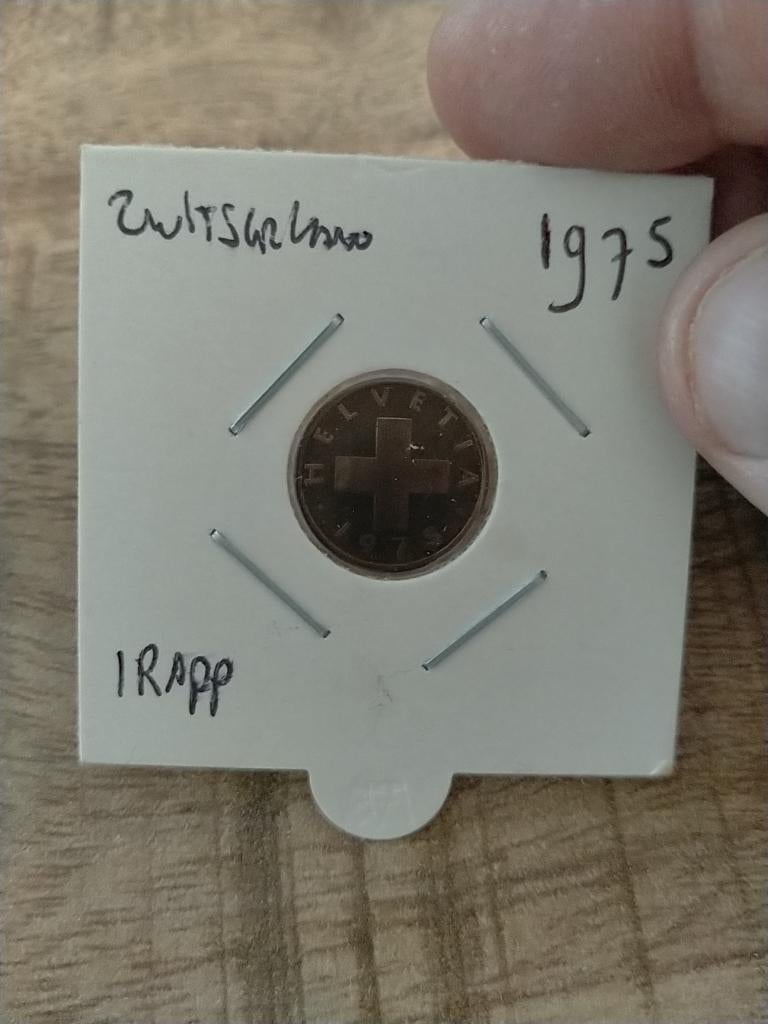 Zwitserland 1 Rappen 1975, Verzenden, Overige landen, Losse munt