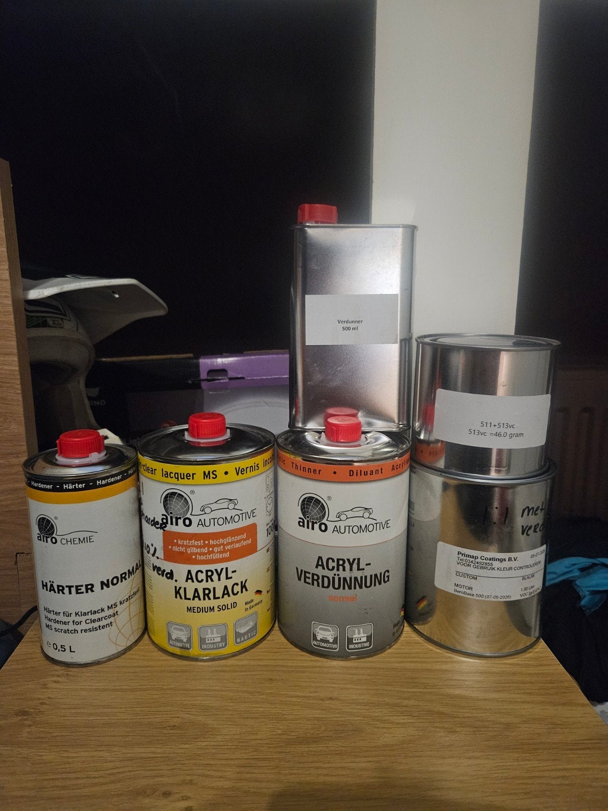 2K SPUITLAK | GOEIE KWALITEIT | BLAUW EN ZWART | METALIC, Ophalen of Verzenden, Nieuw, Wit