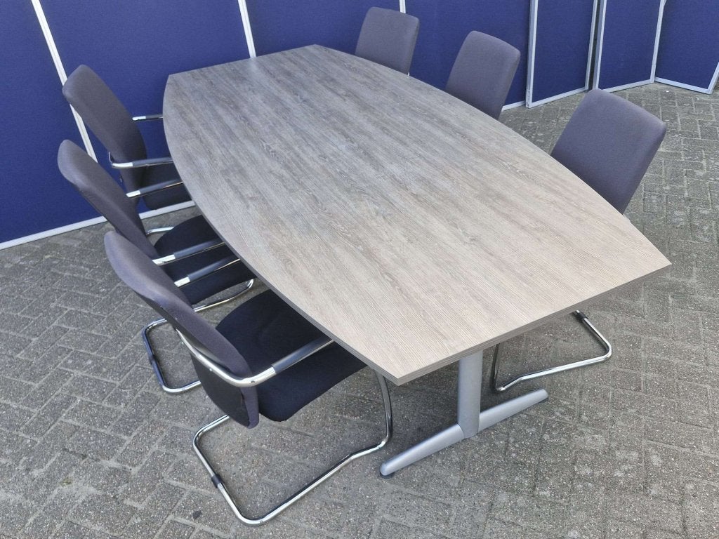 Ahrend / Gispen vergadertafel met nieuw 240x120 blad, Demontabel, Kofferen 60, 5492 BP Sint-Oedenrode, Zo goed als nieuw, Ahrend