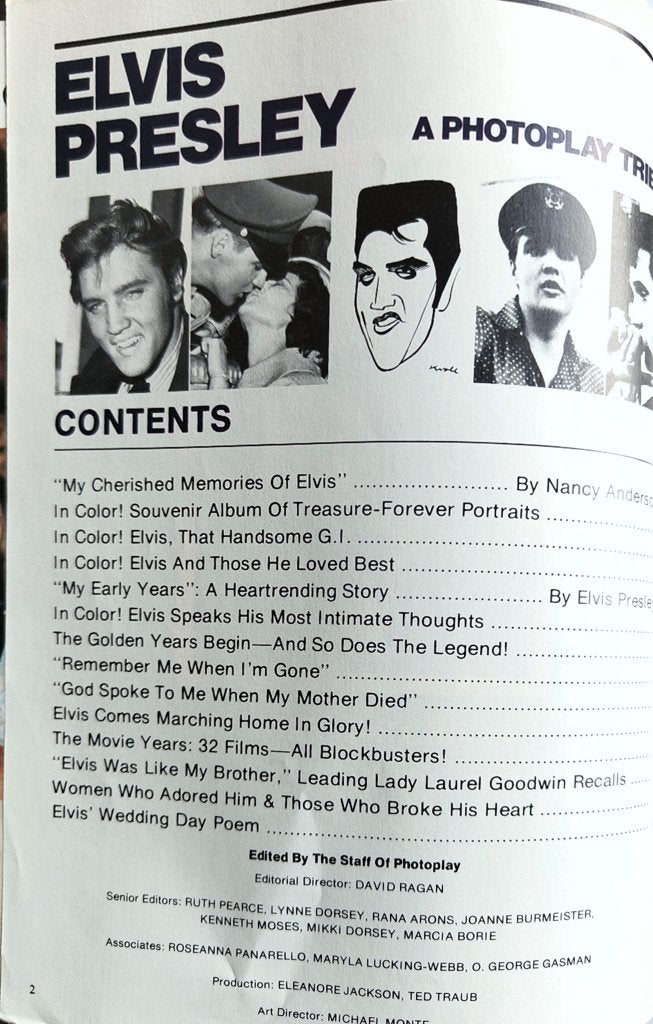 Elvis Presley Special Photoplay Tribute  Collectors Issues !, Ophalen of Verzenden