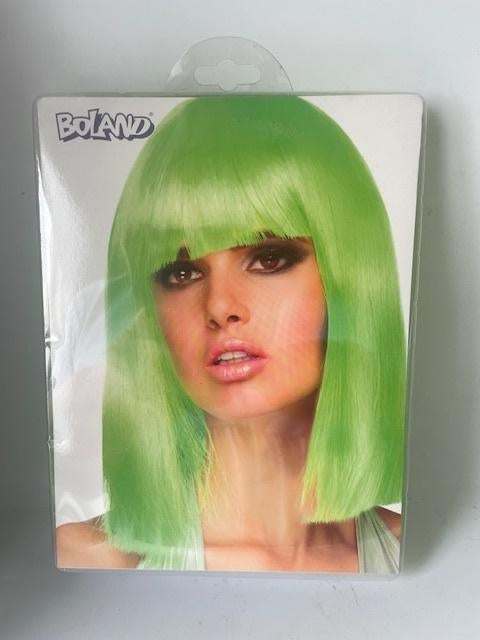 Groene Boland dames pruik / carnaval. Lange haren. NIEUW., Ophalen, Carnaval, Boland, Nieuw