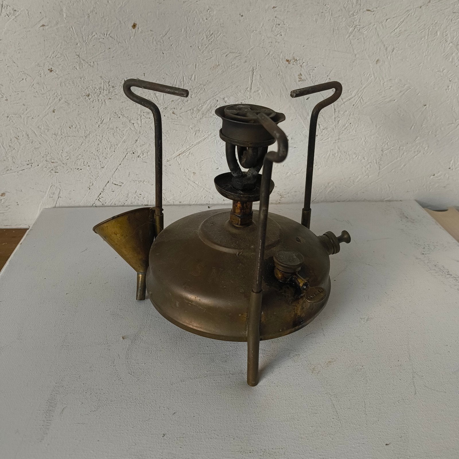 Vintage originele messing no 45 optimus brander petroleum, Ophalen of Verzenden