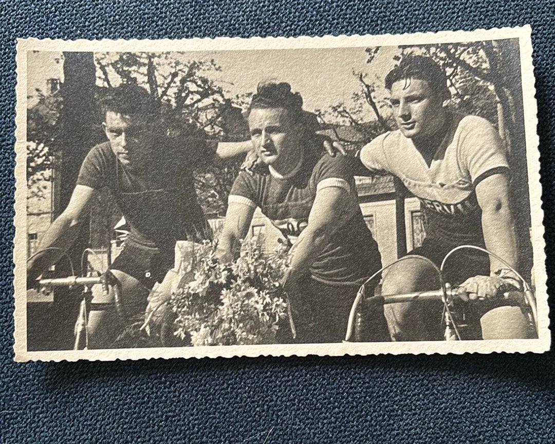 Wielerfoto franse wielrenners rond 1950, Verzamelen, Ophalen of Verzenden, 1940 tot 1960, Zo goed als nieuw