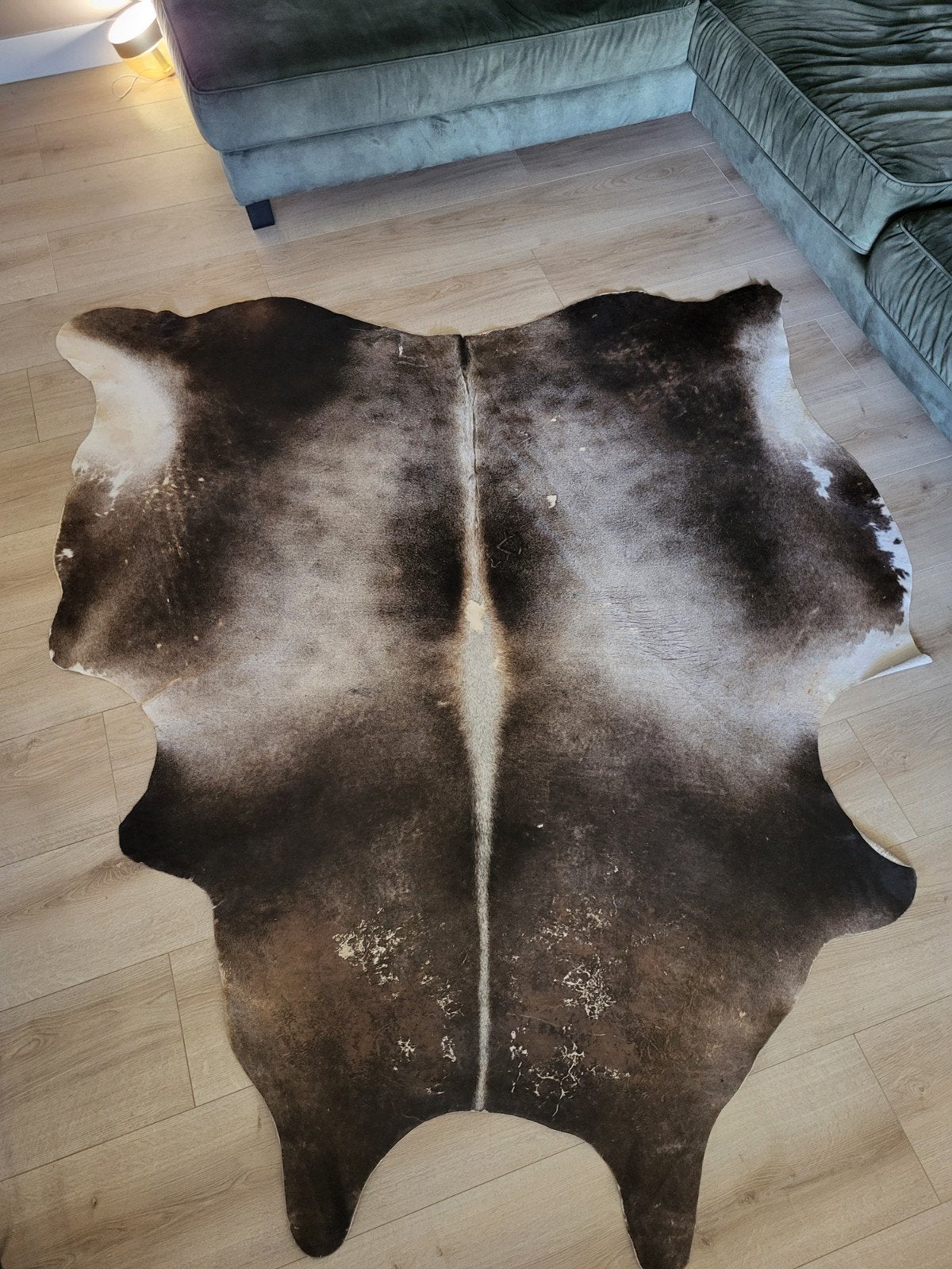 Prachtig koeienhuid vloerkleed - Zwart/Wit/Bruin, Ophalen, Gebruikt, 150 tot 200 cm, 150 tot 200 cm