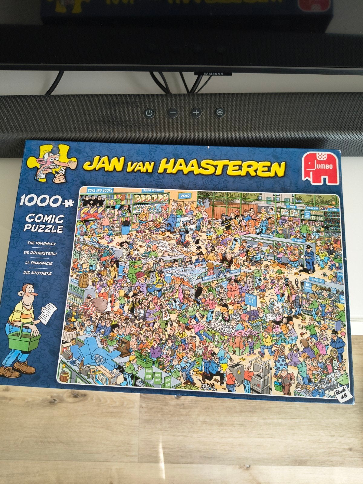Jan van Haasteren Comic Puzzel - De Drogisterij 1000, Ophalen of Verzenden, 500 t/m 1500 stukjes, Gebruikt, Legpuzzel