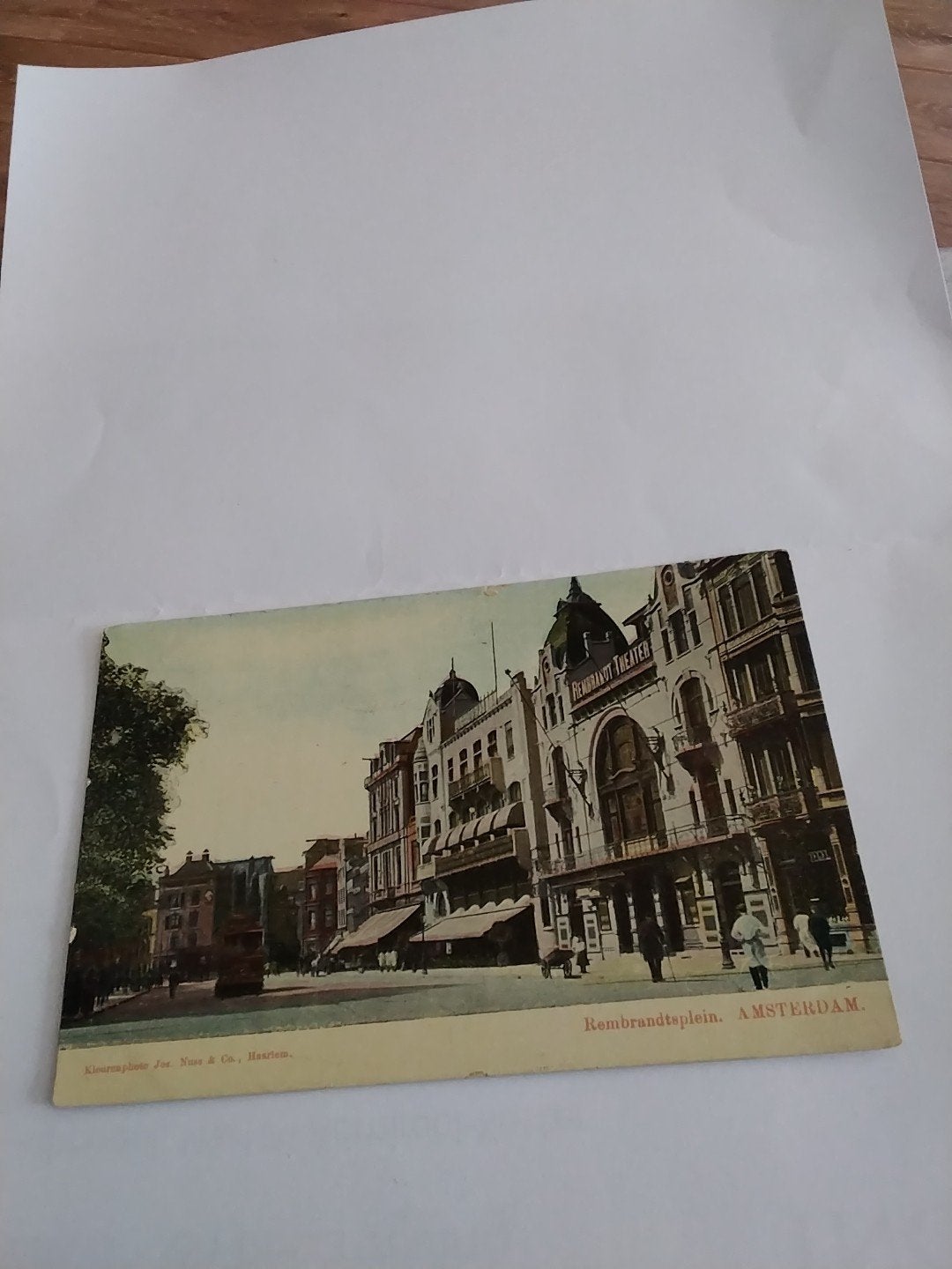 Oude Ansichtkaart Rembrandtsplein Amsterdam (Voor 1920), Ophalen of Verzenden, Voor 1920, Gelopen, Noord-Holland