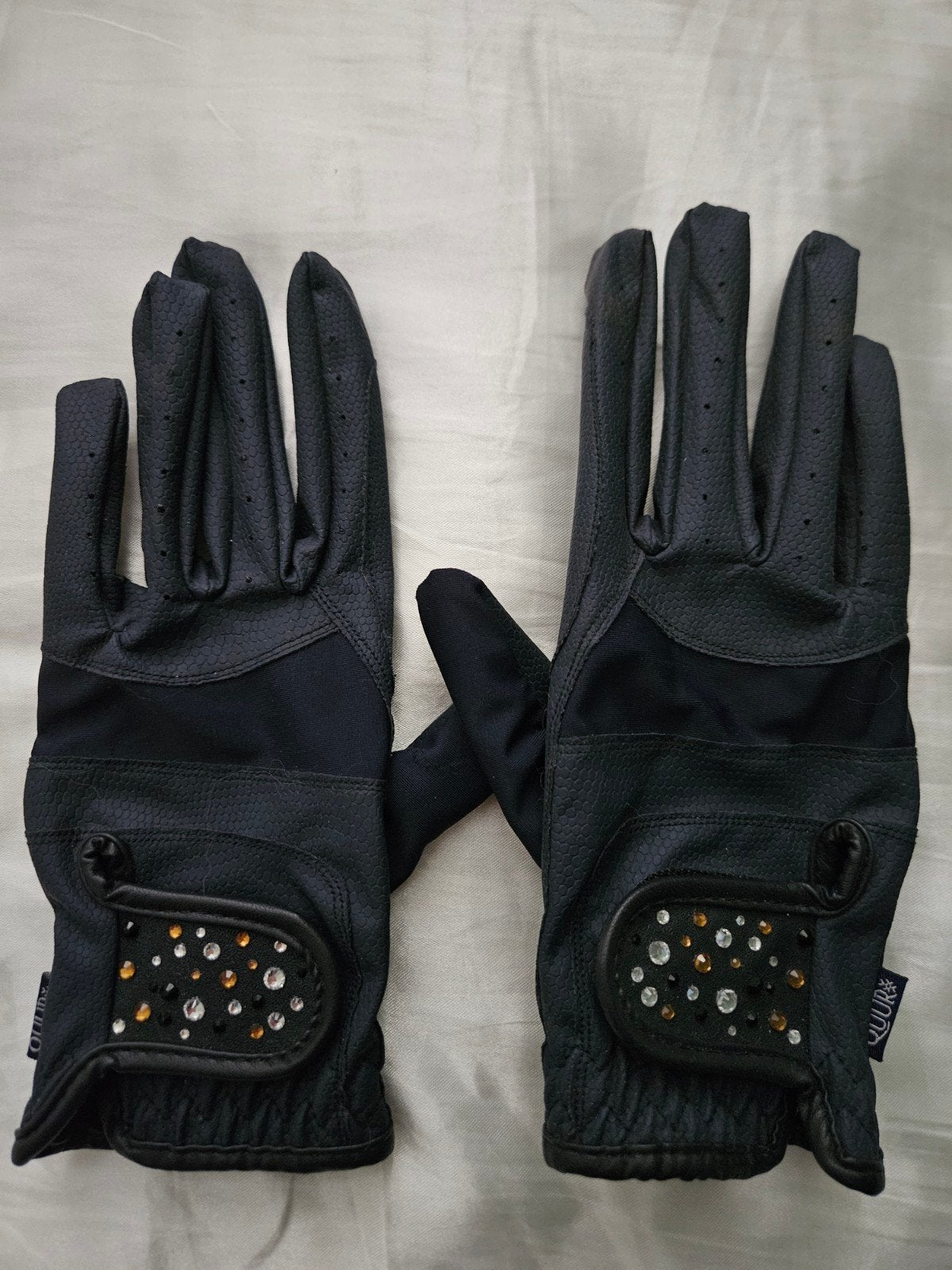 Quur handschoenen mt M, Dieren en Toebehoren, Paardrijkleding, Blauw, Dressuur, Overige typen, Ophalen of Verzenden