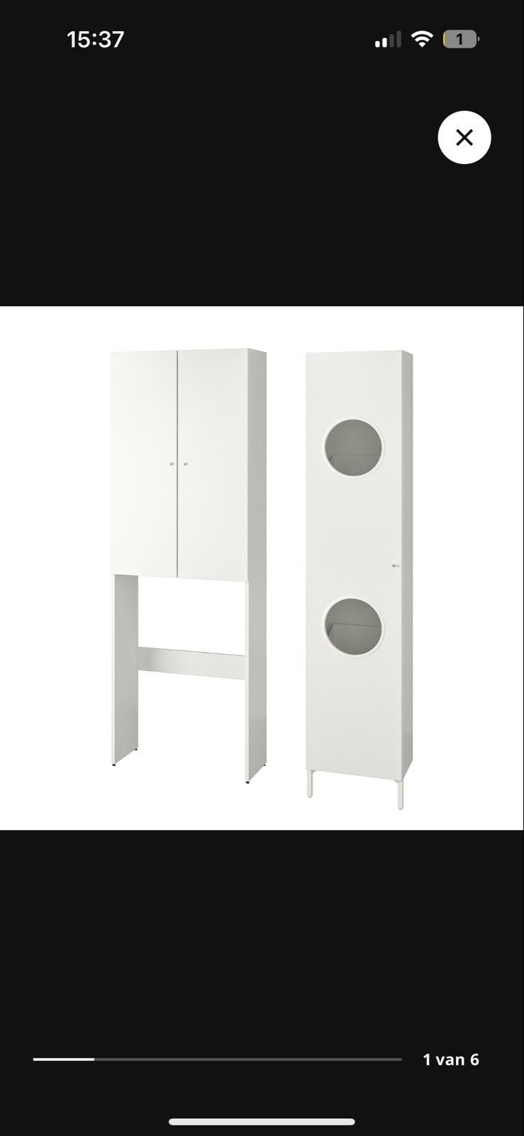 Nysjön opbergcombinatie voor was, wit - IKEA, Huis en Inrichting, Kasten | Kledingkasten, Ophalen, Overige materialen, Gebruikt