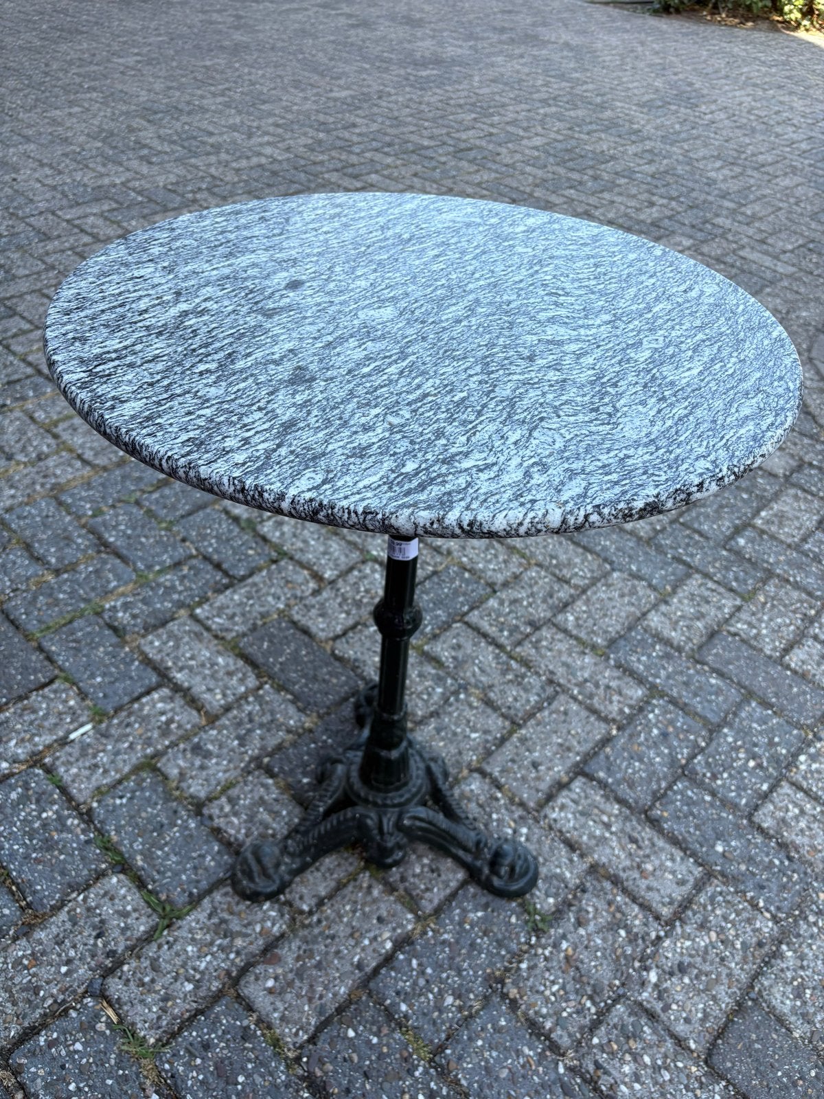 Franse bistro tafel met marmeren blad, Ophalen