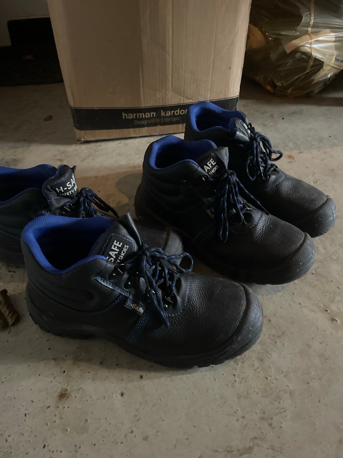 H-Safe Veiligheidsschoenen Maat 42 - Zwart/Blauw, Ophalen of Verzenden, Gebruikt