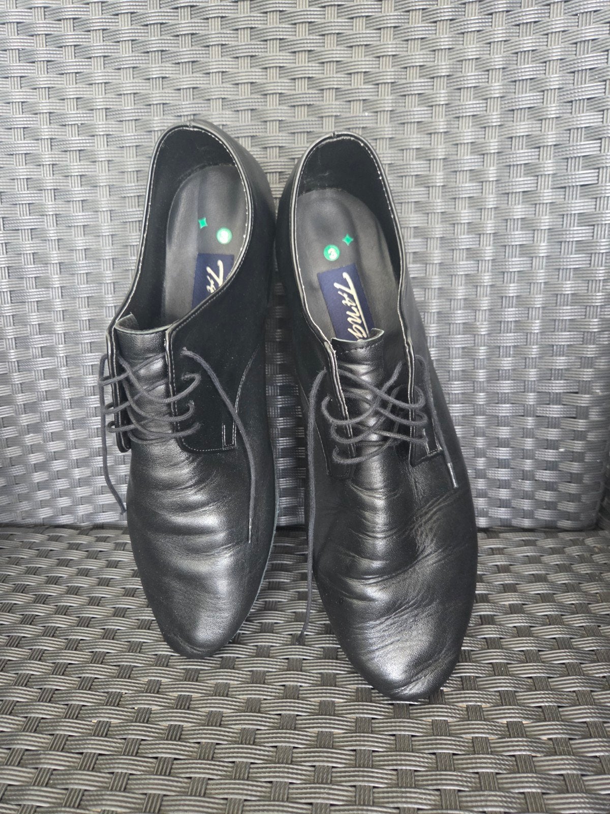 Zwarte Dansschoenen,maat 10(ongeveer Eu 44), Ophalen of Verzenden, Gedragen, Zwart