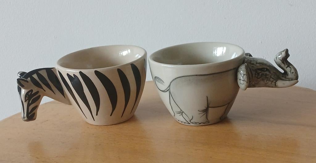 Keramieke espresso kopjes. Nieuw, Ophalen of Verzenden, Nieuw, Overige stijlen, Kop(pen) en/of Schotel(s)