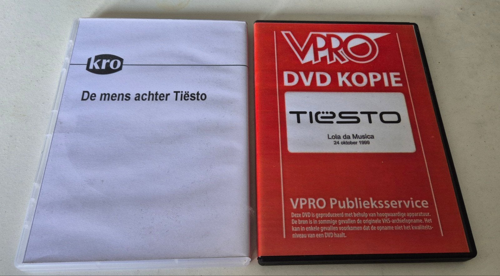 KRO & VPRO TV-programma's over DJ Tiësto - Uniek Beeld, Gebruikt, Alle leeftijden, Tv-programma, Inclusief doosje
