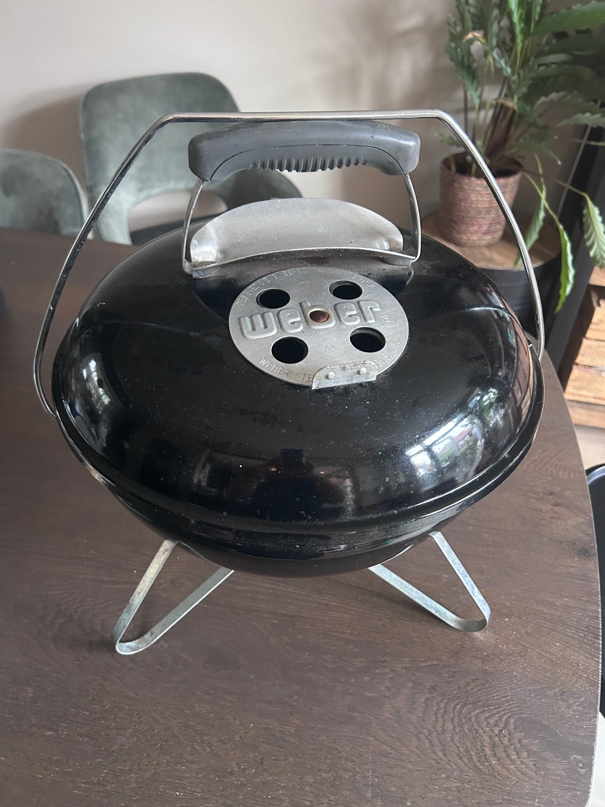 Compacte Weber Go-Anywhere Houtskoolbarbecue, Ophalen, Gebruikt