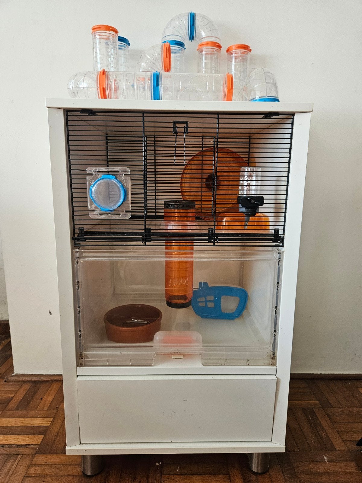 Omlet hamster - gerbil kooi met veel extra's, Ophalen, Kooi, Gebruikt, 60 tot 90 cm