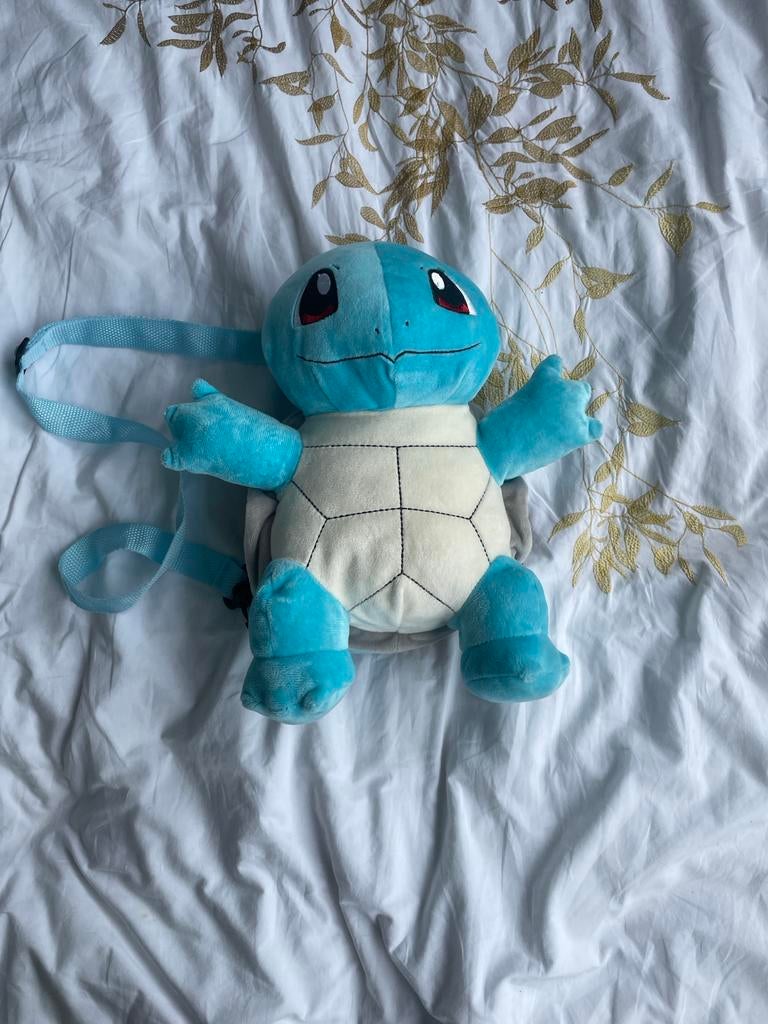 Squirtle Pokémon Knuffel Rugzak - Start Pokémon, Overige typen, Blauw, Ophalen of Verzenden, Zo goed als nieuw