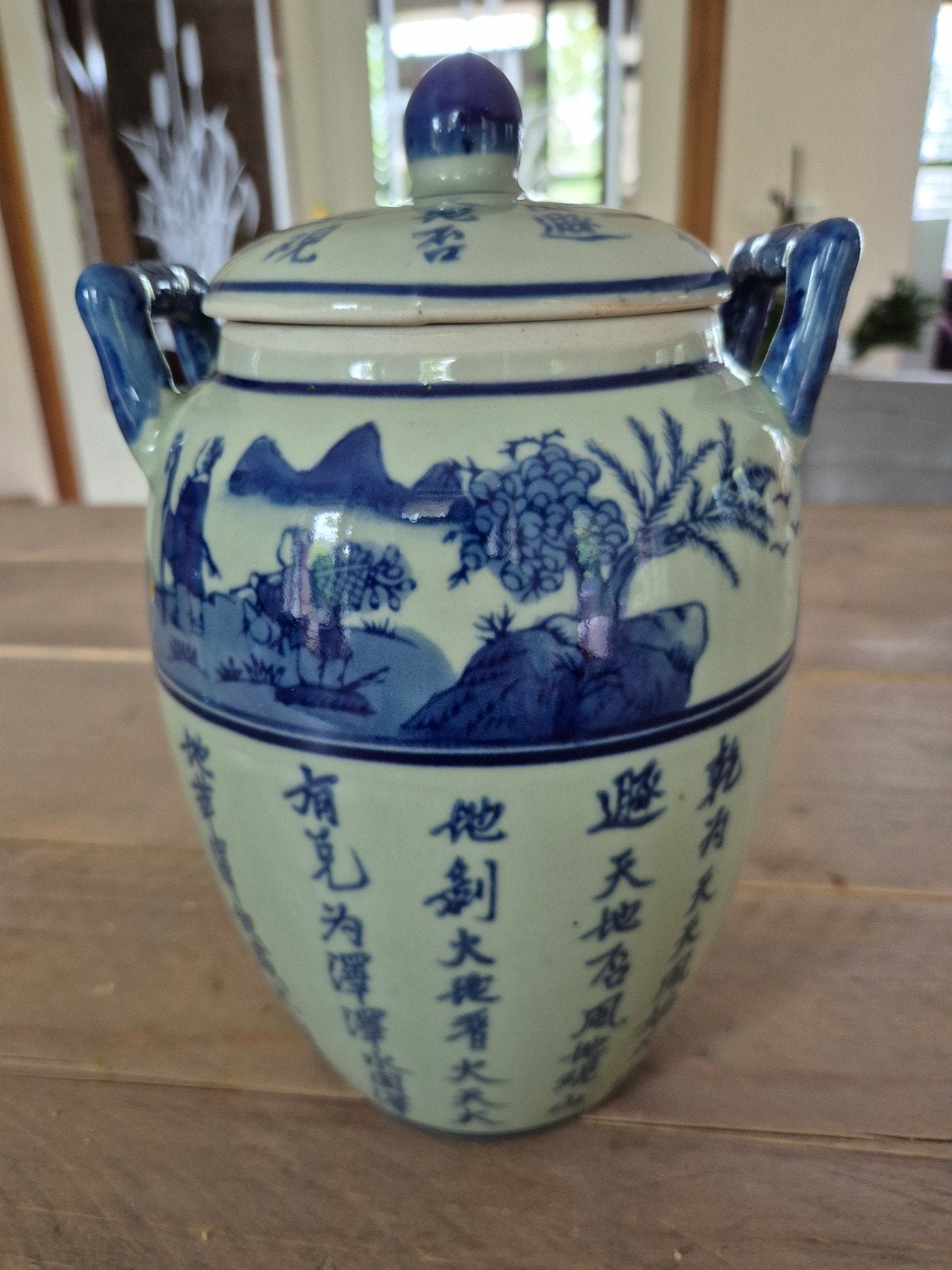 Chinees Blauw-Wit Porseleinen Gemberpot met Deksel, Antiek en Kunst, Antiek | Porselein, Ophalen of Verzenden