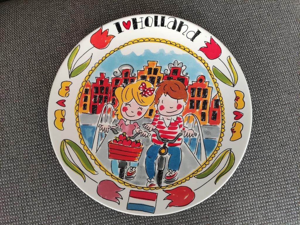 Blond Amsterdam I Love Holland schaal / groot bord, Blond Amsterdam, Ophalen of Verzenden, Aardewerk, Schaal of Schalen
