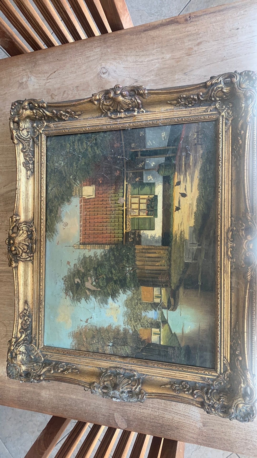 Landschap schilderij, Antiek en Kunst, Ophalen of Verzenden, Overige stijlen, Landschap