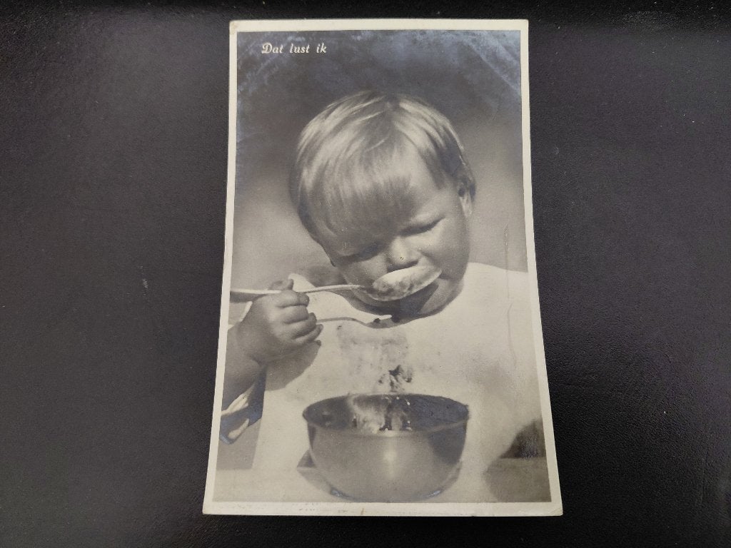 Dit lust ik, gelopen, glans fotokaart,stempel Emmer-Compasc, Verzenden, 1920 tot 1940, Gelopen, Kinderen
