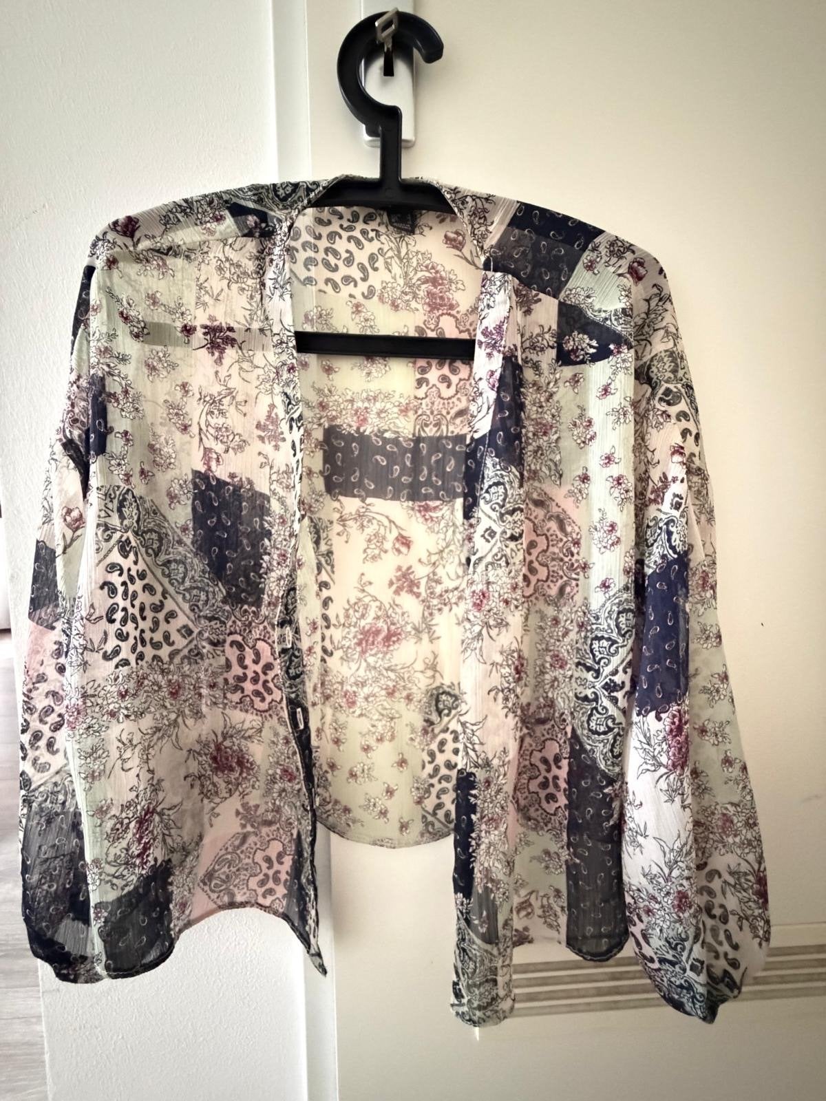 Luchtige blouse met patchwork print, Maat 38/40 (M), Meerkleurig, Ophalen of Verzenden, Zo goed als nieuw