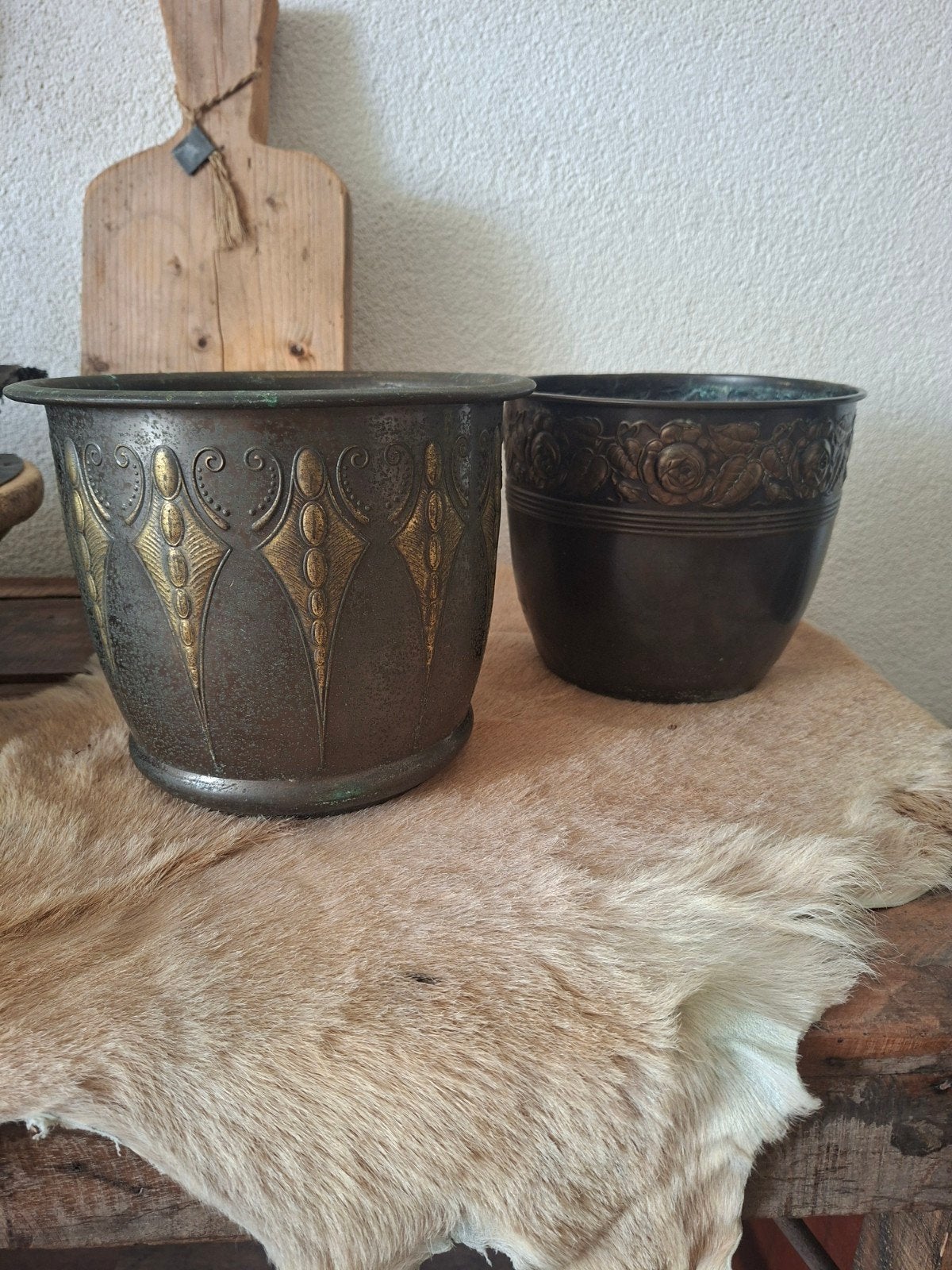 Antieke koperen plantenbakken, Antiek en Kunst, Ophalen