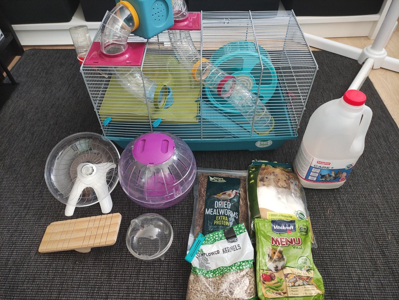 Hamsterhok met alle benodigdheden, Dieren en Toebehoren, Gebruikt, Minder dan 75 cm, Hok, Ophalen