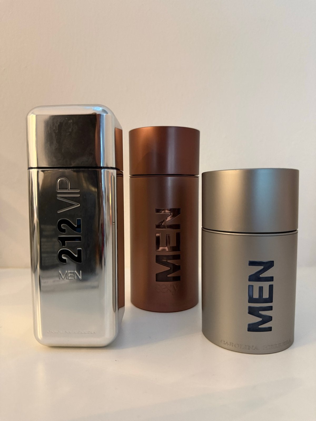 Carolina Herrera 212 Men Parfum Collectie (3 stuks), Verzenden, Gebruikt
